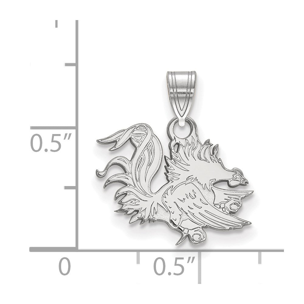 14K White Gold University of South Carolina Small Pendant