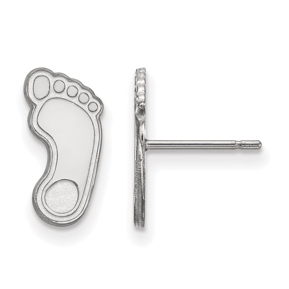 Sterling Silver Rhodium-plated U. of North Carolina Small Post Earrings