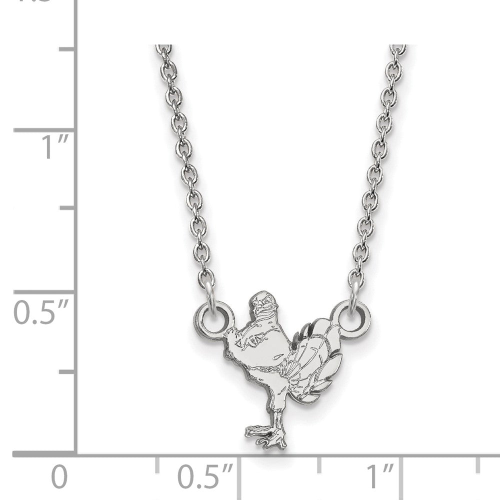 Sterling Silver Rhodium-plated Virginia Tech Small Pendant Necklace