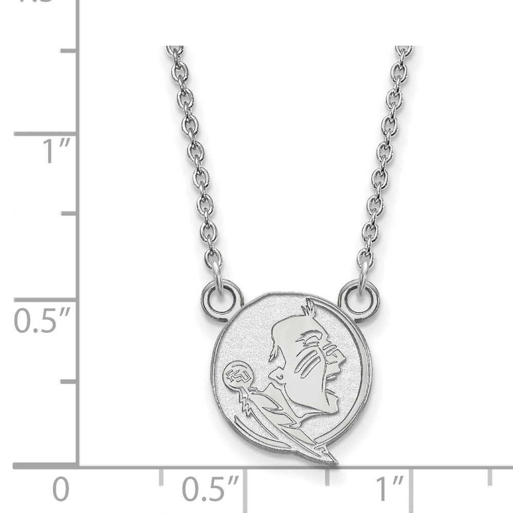 Sterling Silver Rhodium-plated Florida State U. Small Pendant Necklace