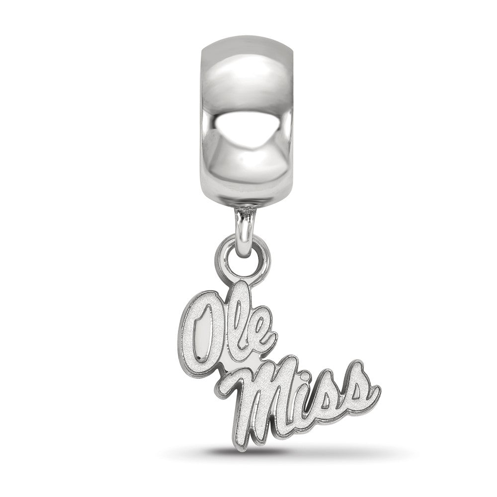 Sterling Silver Rhodium-plated U. of Mississippi XS Dangle Bead