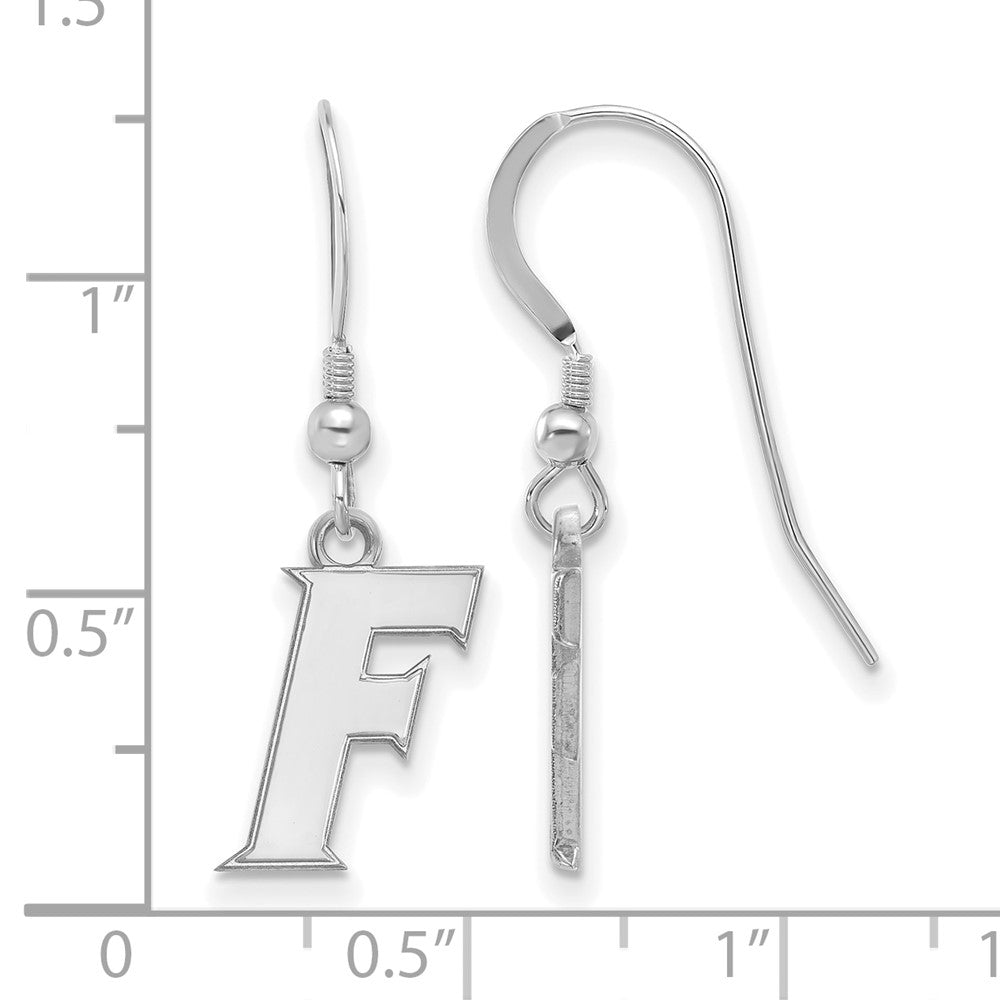 Sterling Silver Rhodium-plated Univ. of Florida Small Dangle Earrings