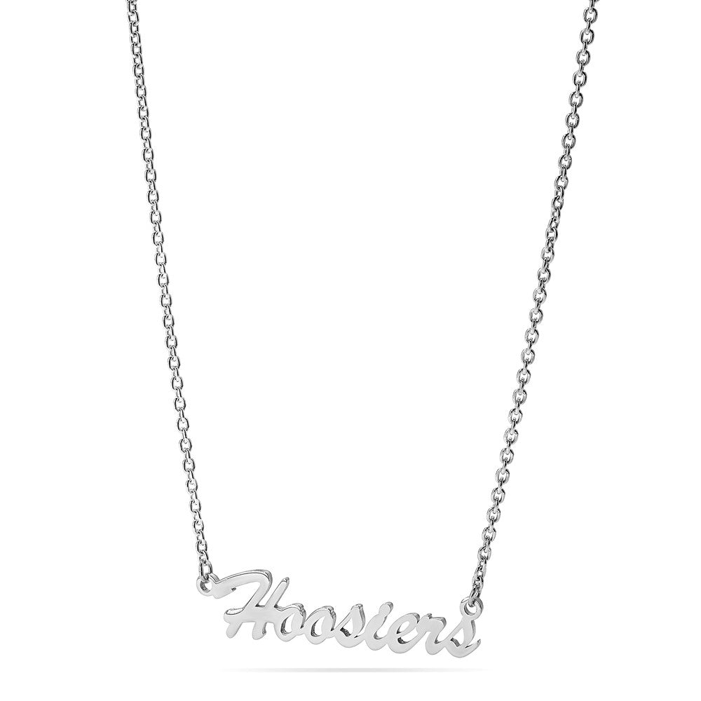 Sterling Silver Rhodium-plated Indiana University Hoosiers Necklace