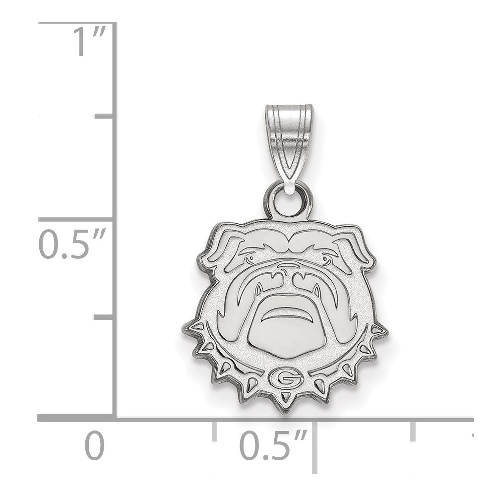 14K White Gold University of Georgia Small Pendant