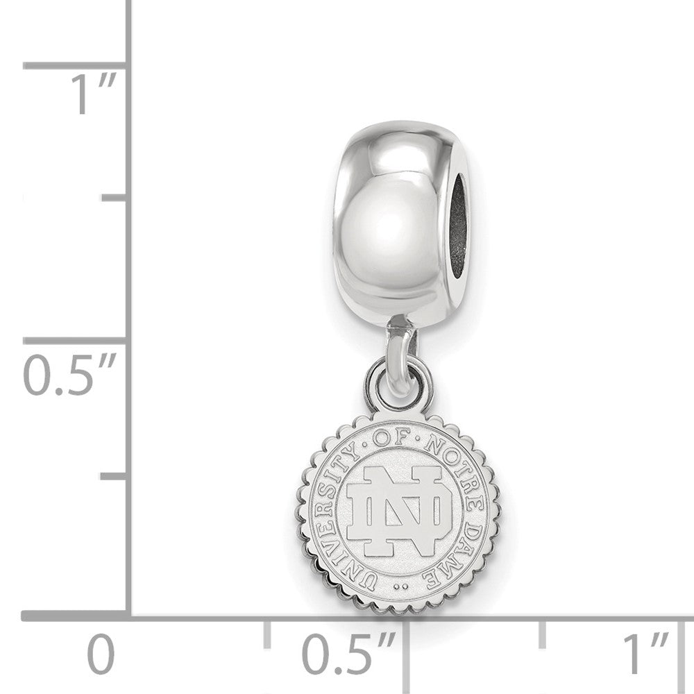 Sterling Silver Rhodium-plated U. of Notre Dame XS Dangle Bead