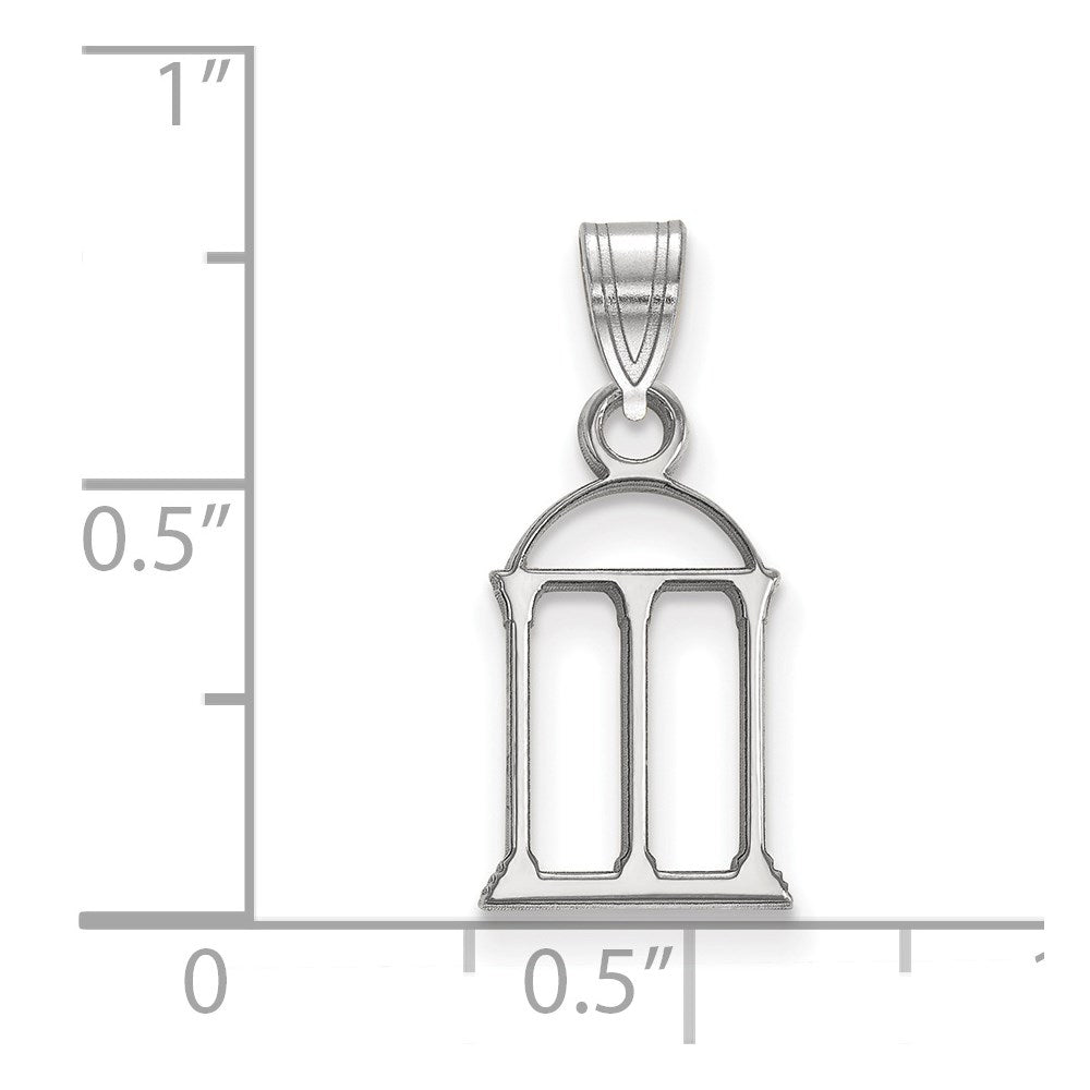 Sterling Silver Rhodium-plated University of Georgia Small Pendant
