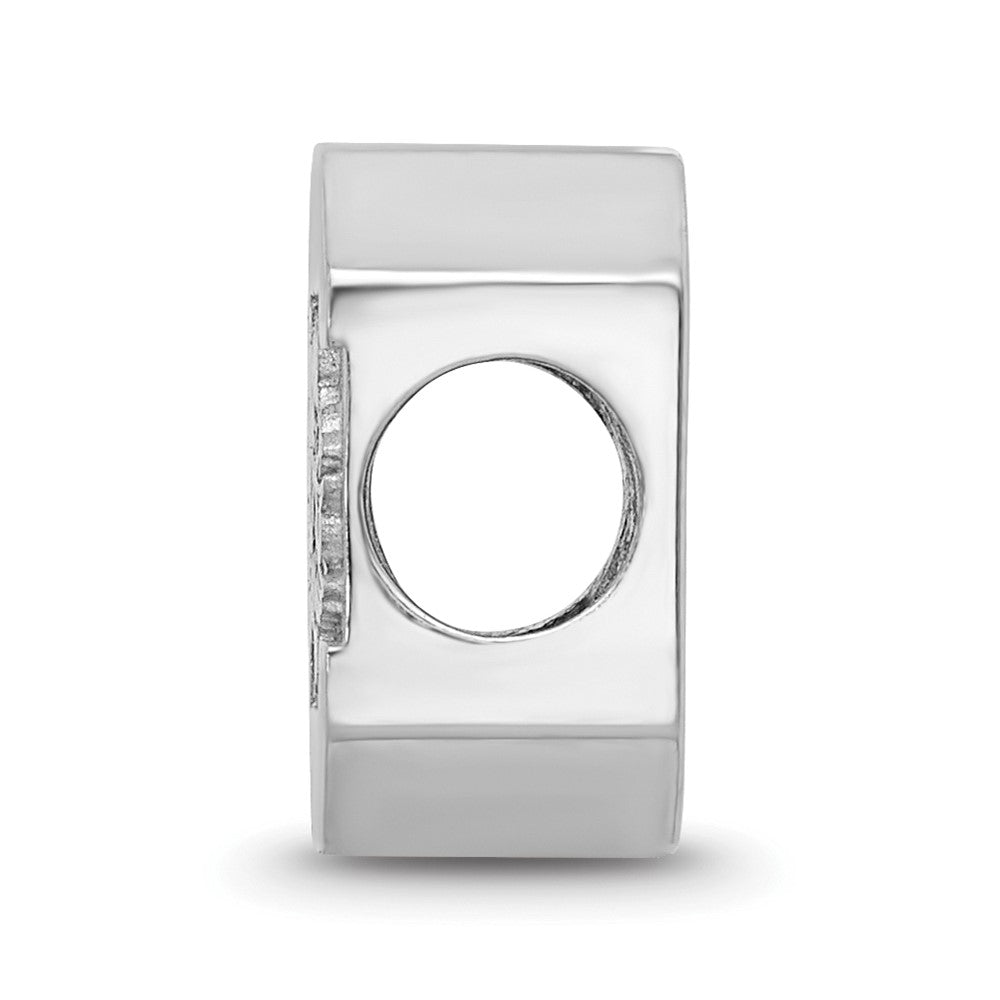 Sterling Silver Rhodium-plated U. of South Carolina Enamel Bead