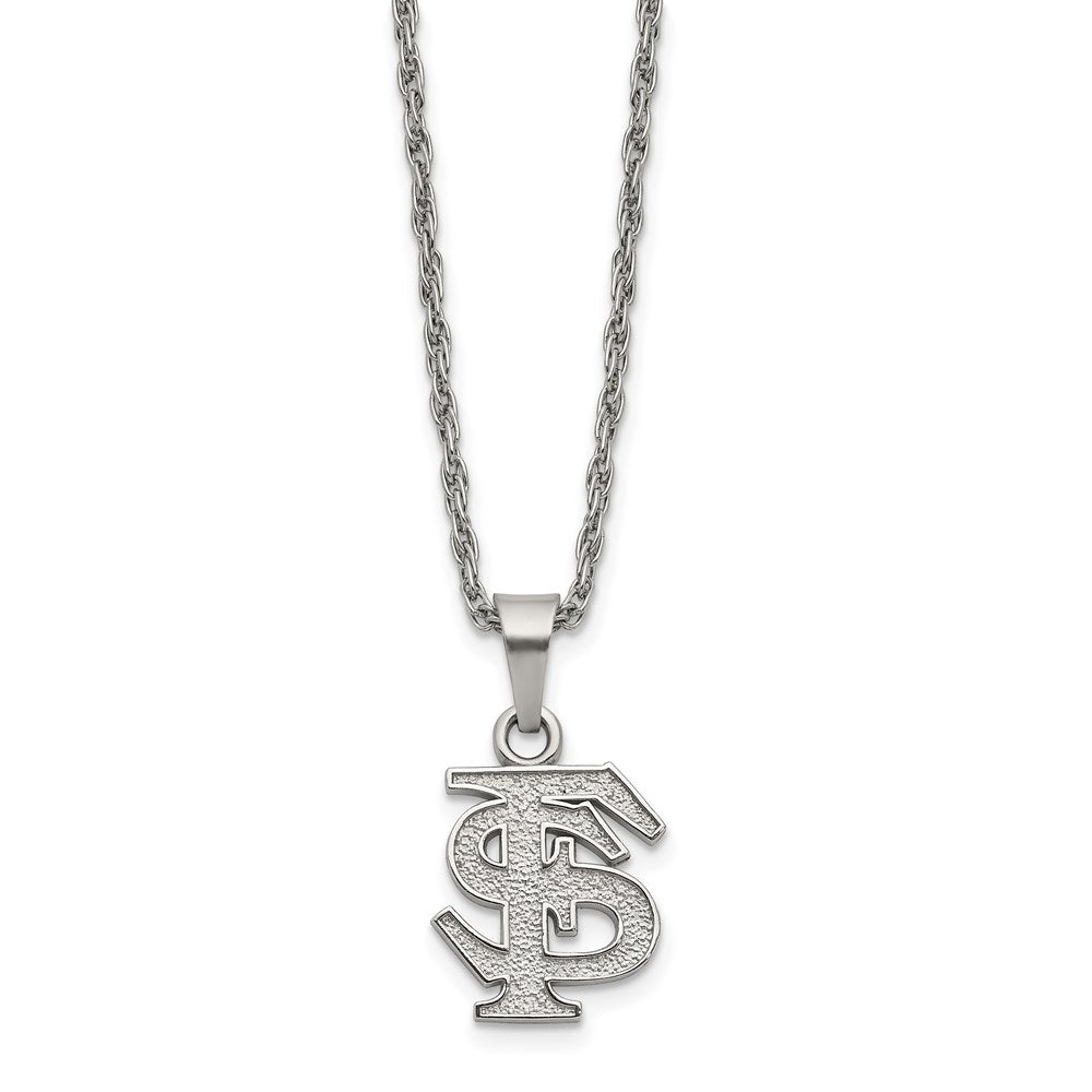 Stainless Steel Florida State University Necklace with 2 in Ext