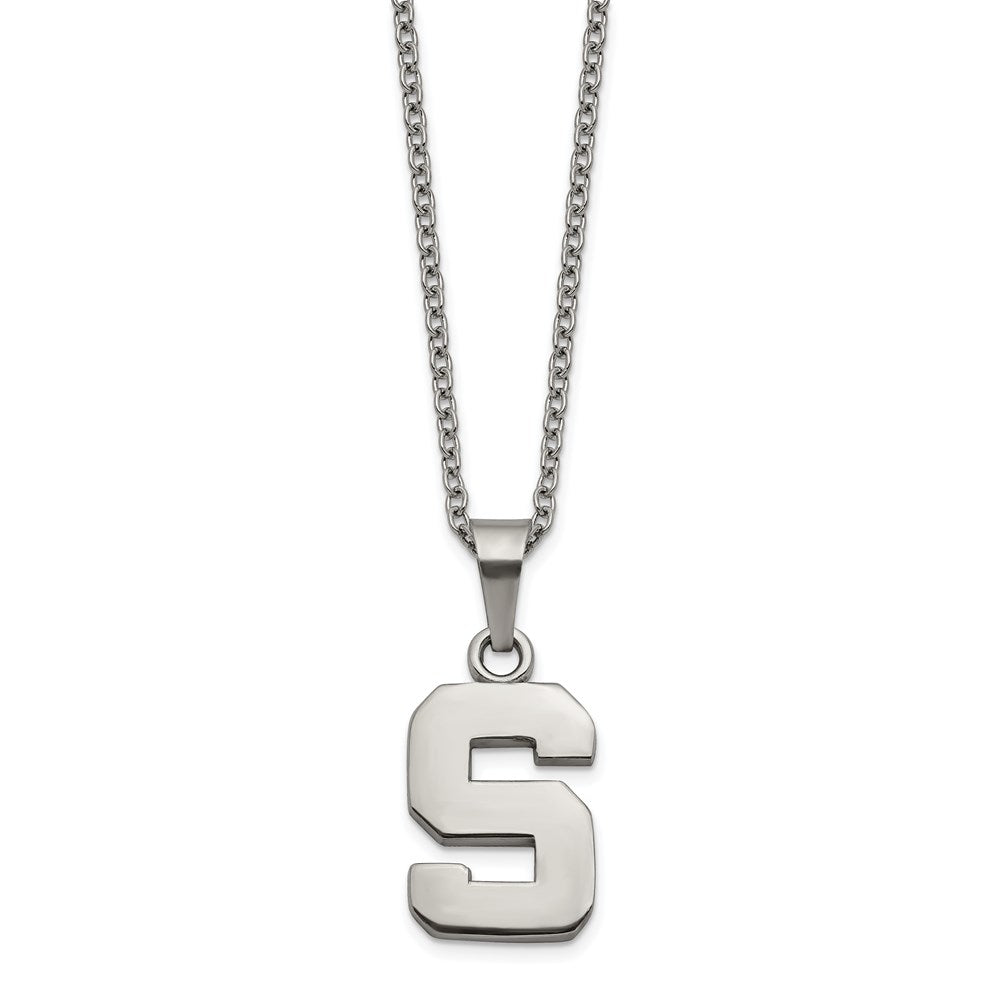 Stainless Steel Michigan State University Necklace with 2 in Ext