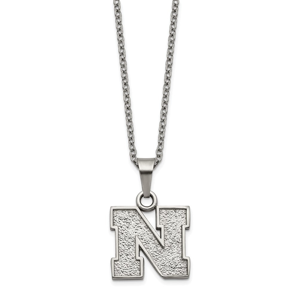 Stainless Steel University of Nebraska Pendant Necklace with 2 in Ext
