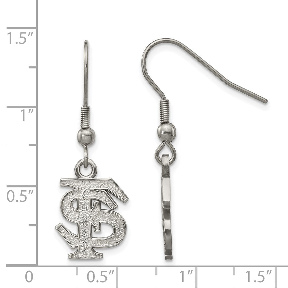 Stainless Steel Florida State University Dangle Earrings