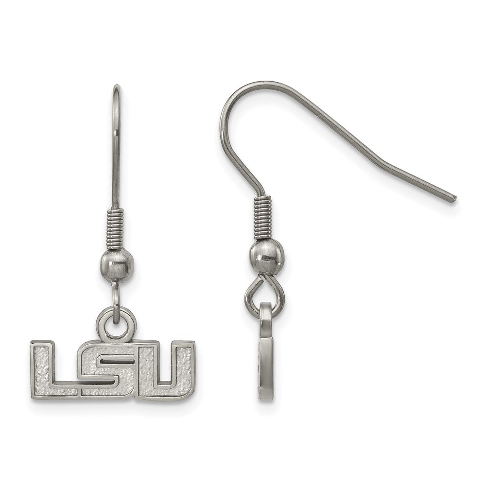 Stainless Steel Louisiana State U. LSU Dangle Earrings