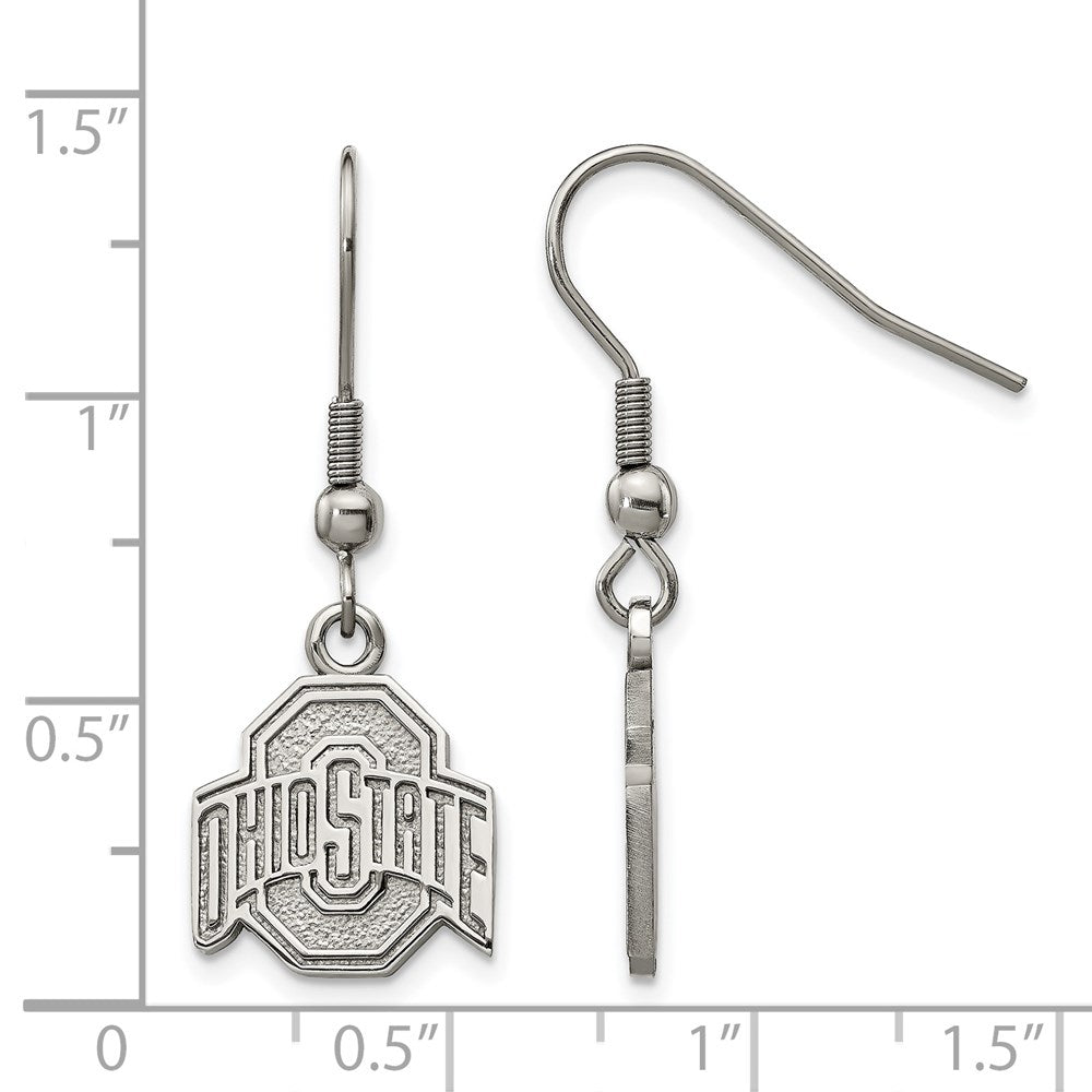 Stainless Steel The Ohio State University Dangle Earrings