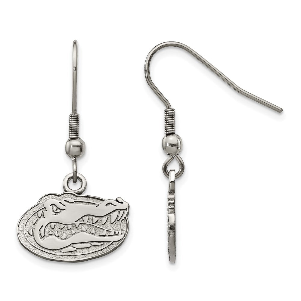 Stainless Steel University of Florida Gator Dangle Wire Earrings