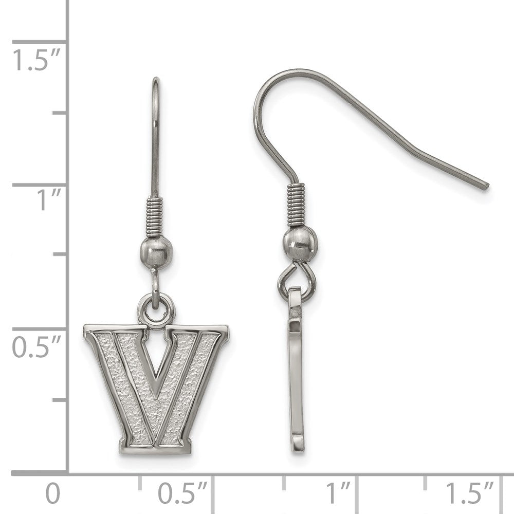 Stainless Steel Villanova University Dangle Earrings