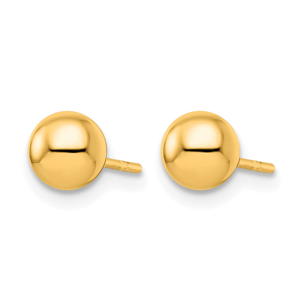 Sterling Silver Gold-plated 6mm Polished Ball Post Earrings