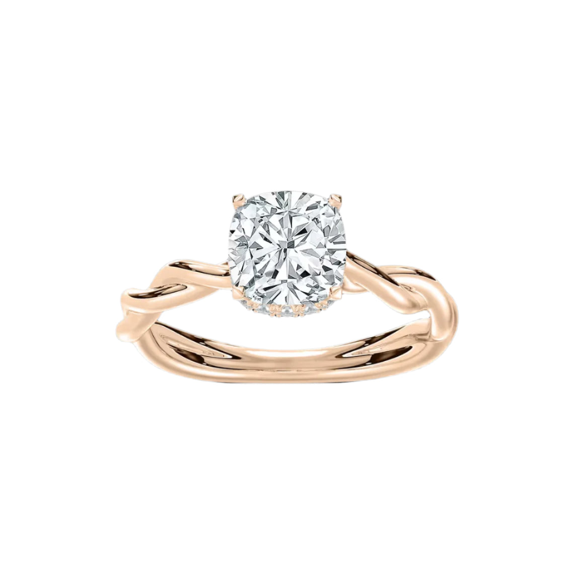 *Cushion Eleanor Hidden Halo Twist