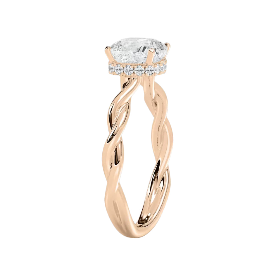 *Cushion Eleanor Hidden Halo Twist