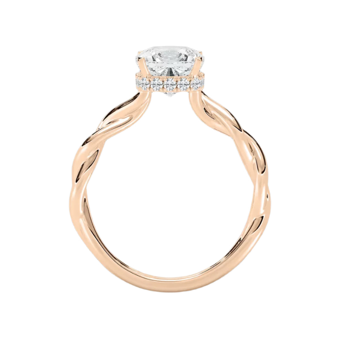 *Cushion Eleanor Hidden Halo Twist