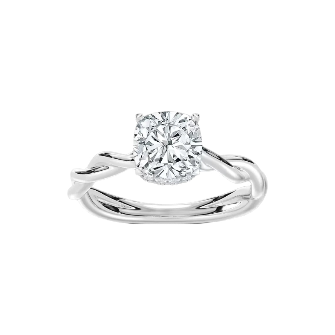 Cushion Eleanor Hidden Halo Twist