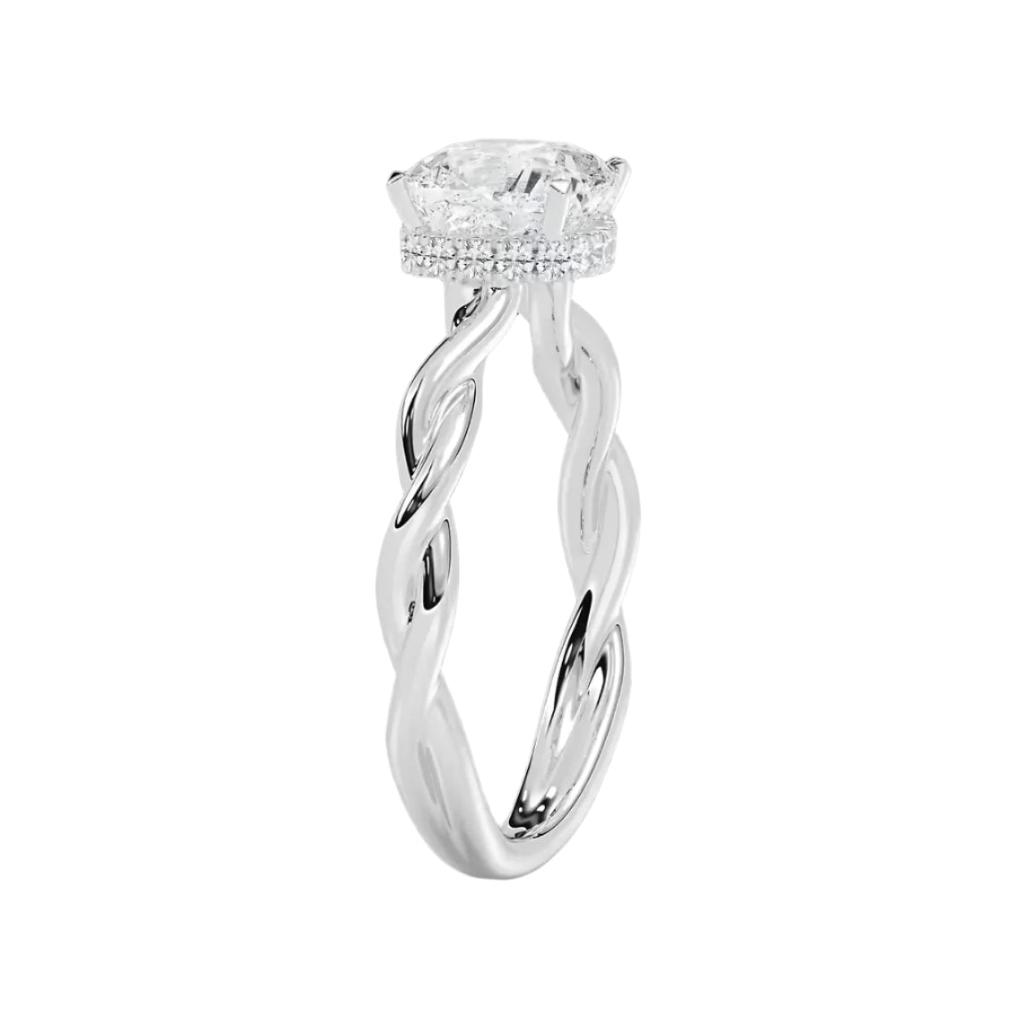 Cushion Eleanor Hidden Halo Twist