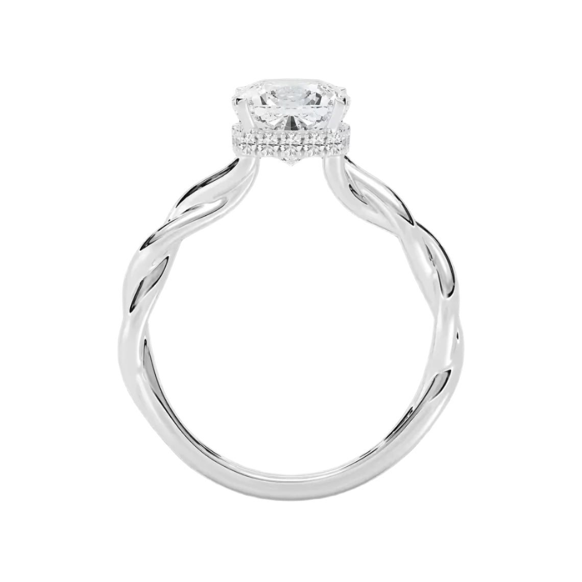 Cushion Eleanor Hidden Halo Twist