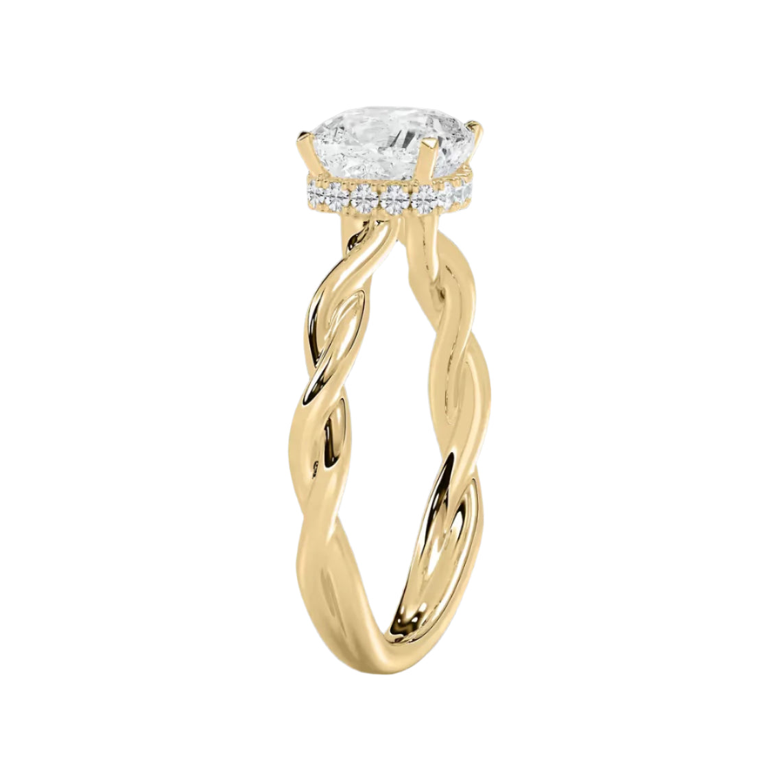 Cushion Eleanor Hidden Halo Twist