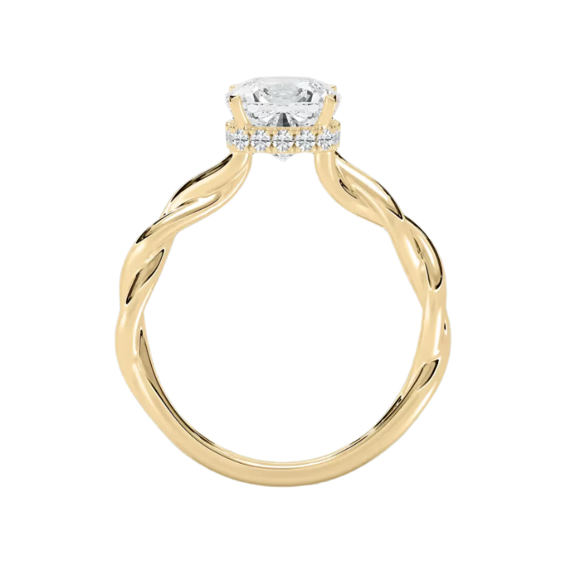 Cushion Eleanor Hidden Halo Twist