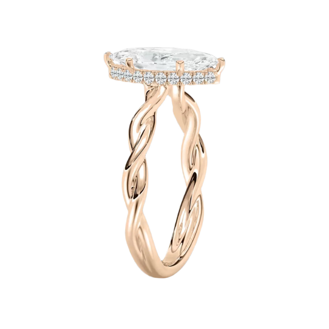 *Marquise Eleanor Hidden Halo Twist