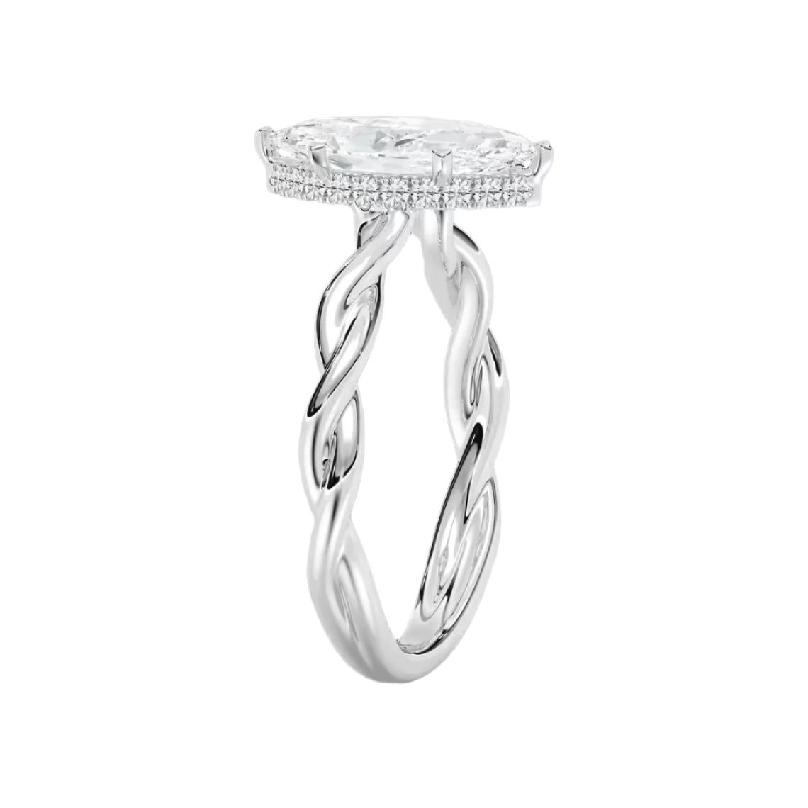 *Marquise Eleanor Hidden Halo Twist