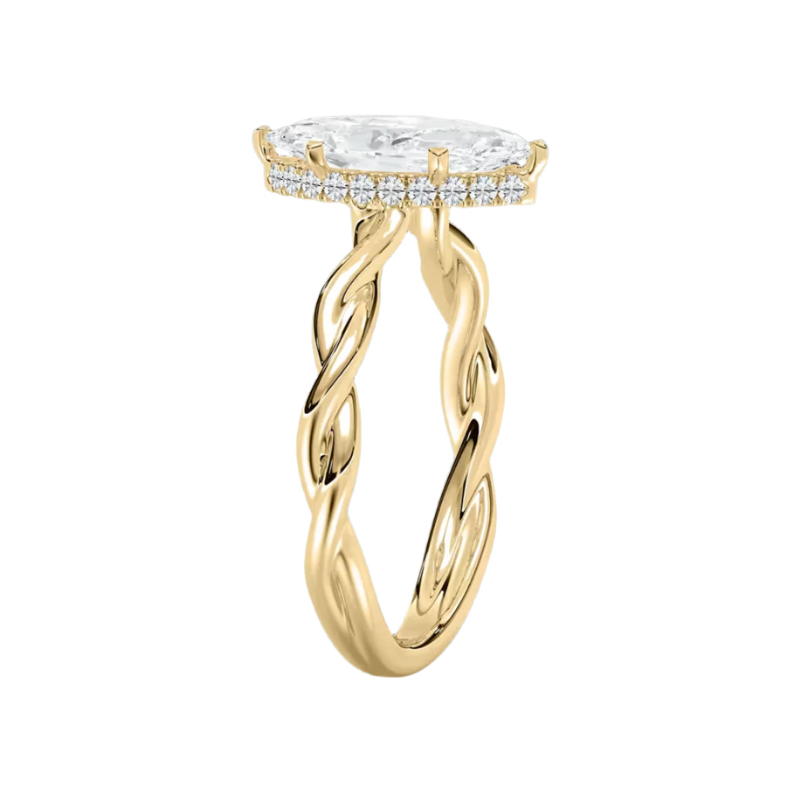 *Marquise Eleanor Hidden Halo Twist