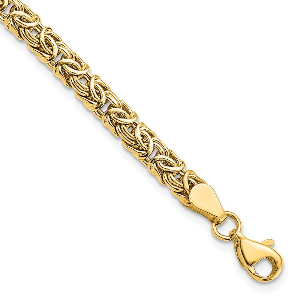 10K Polished Byzantine Bracelet