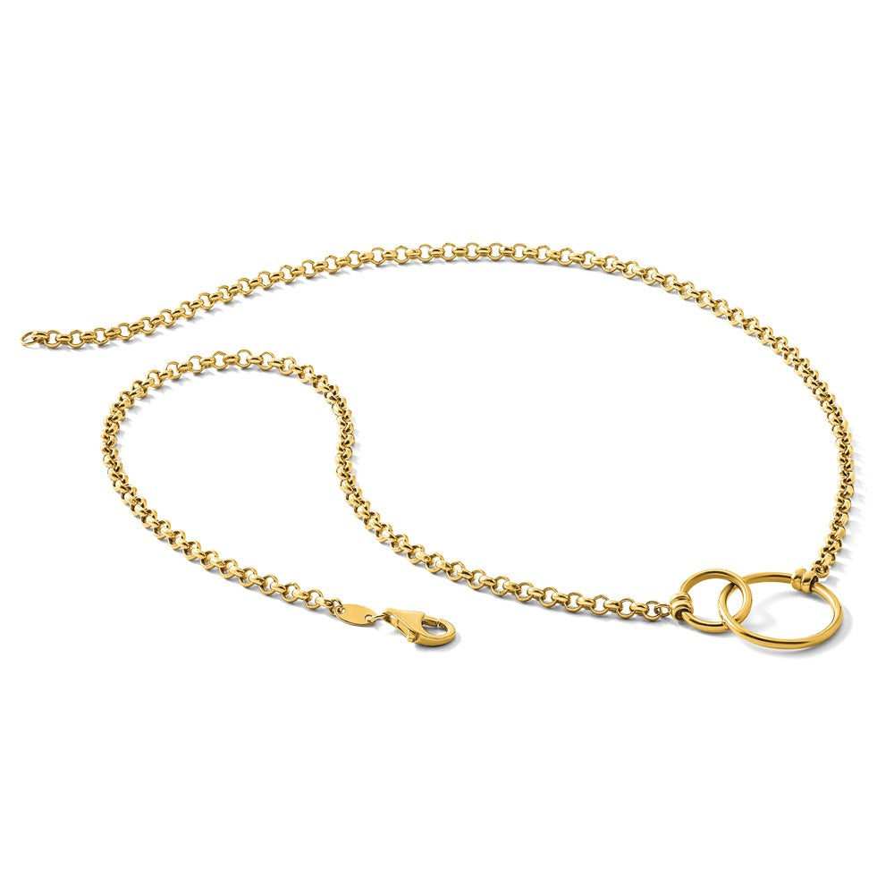 10K Polished Link Necklace