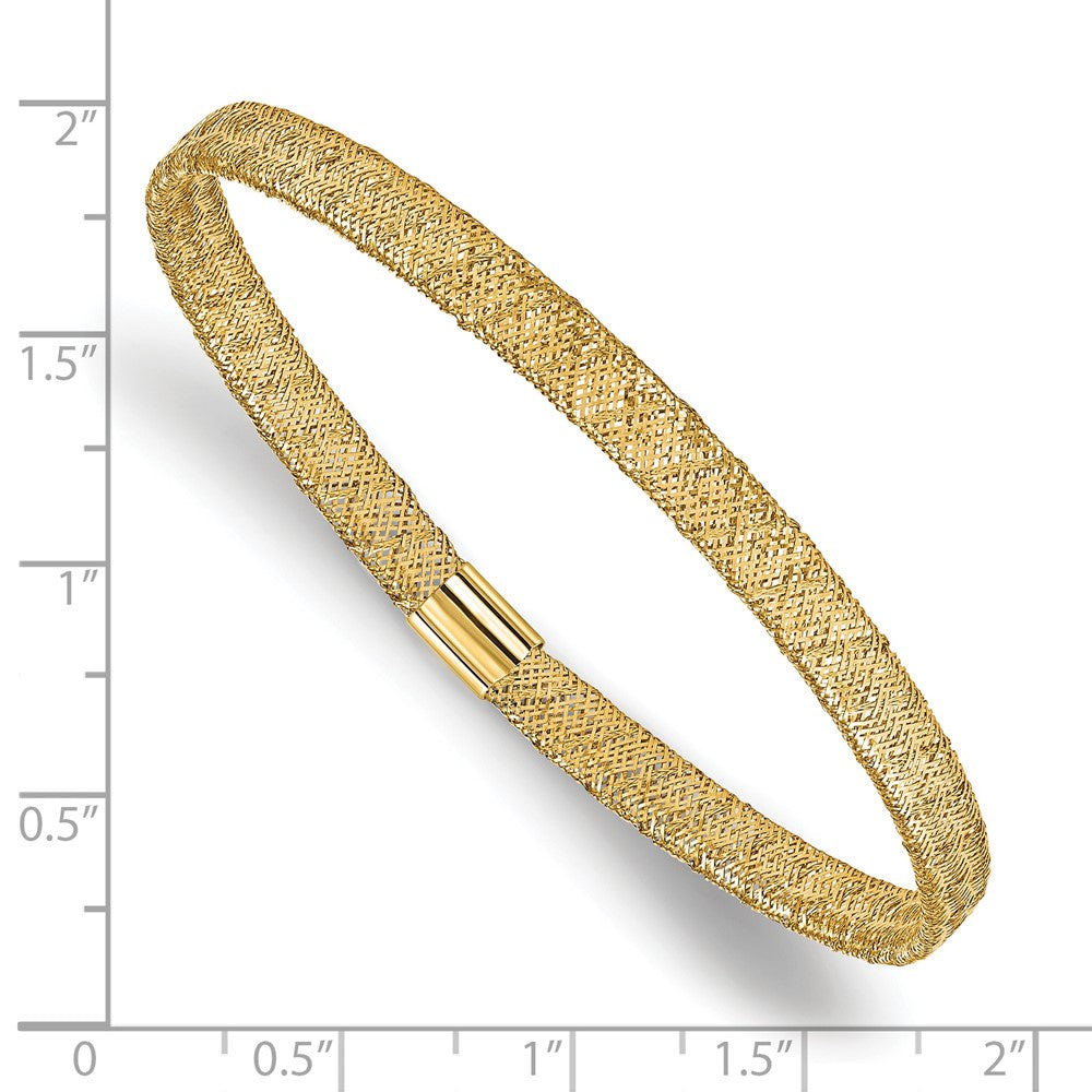 10K Fancy Stretch Bangle Bracelet