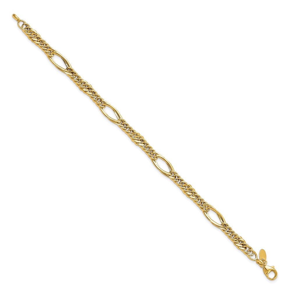10K Polished Fancy Link Bracelet
