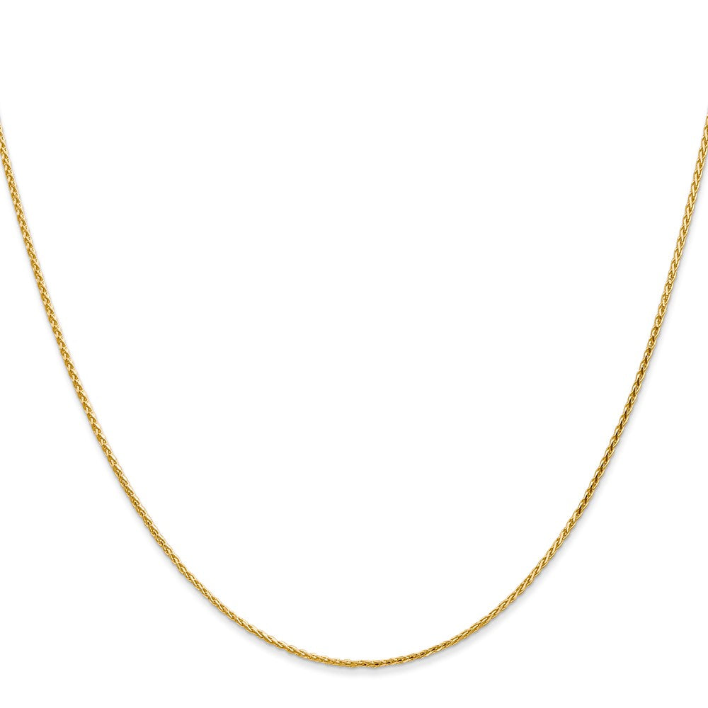 14K 1.0mm Diamond-cut Wheat Chain