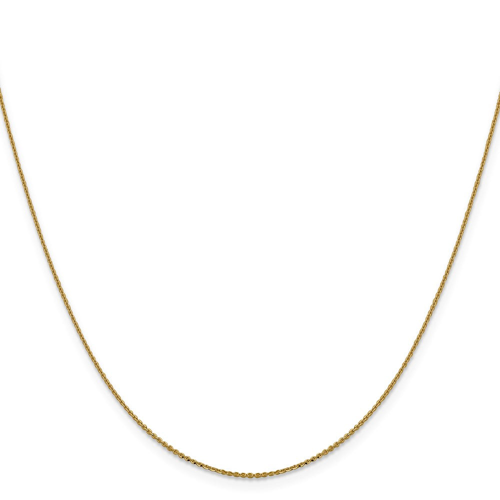 14K 1.0 mm Diamond-cut Cable Chain