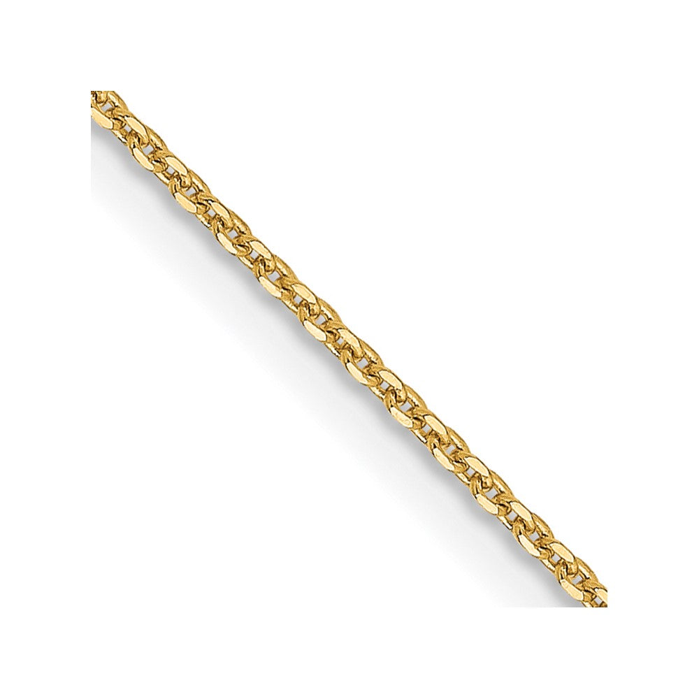14K 1.0 mm Diamond-cut Cable Chain