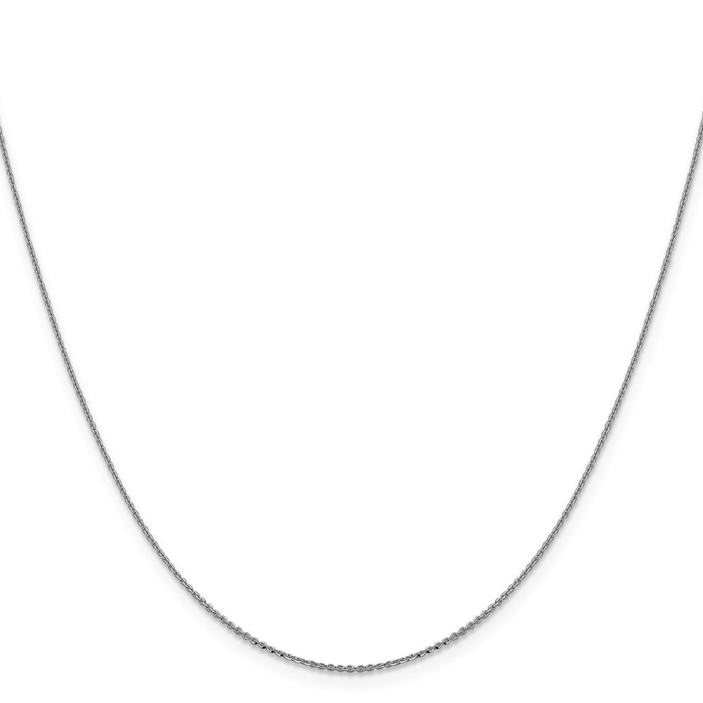 14K White Gold 1.0 mm Diamond-cut Cable Chain