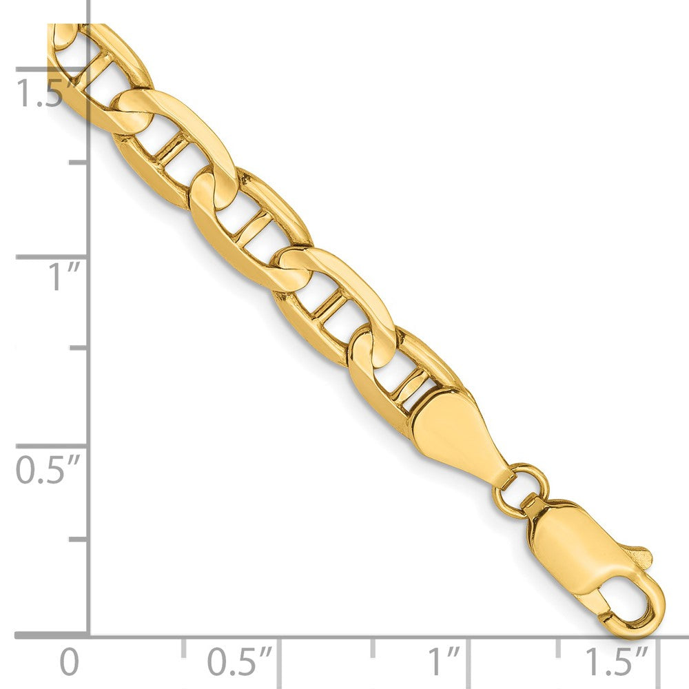14K 5.25mm Diamond-cut Concave Anchor Chain