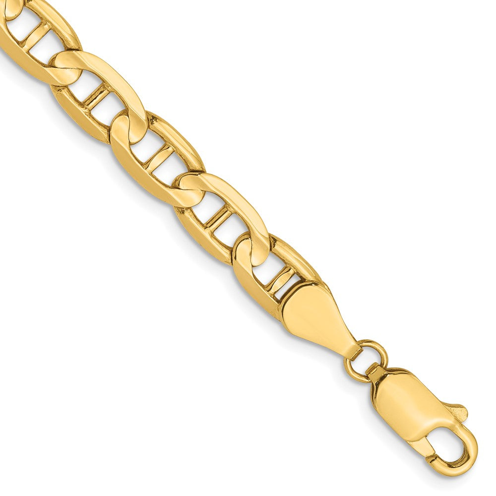 14K 5.25mm Diamond-cut Concave Anchor Chain