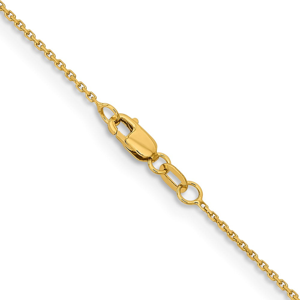 14K 1.05mm Diamond-cut Cable Chain