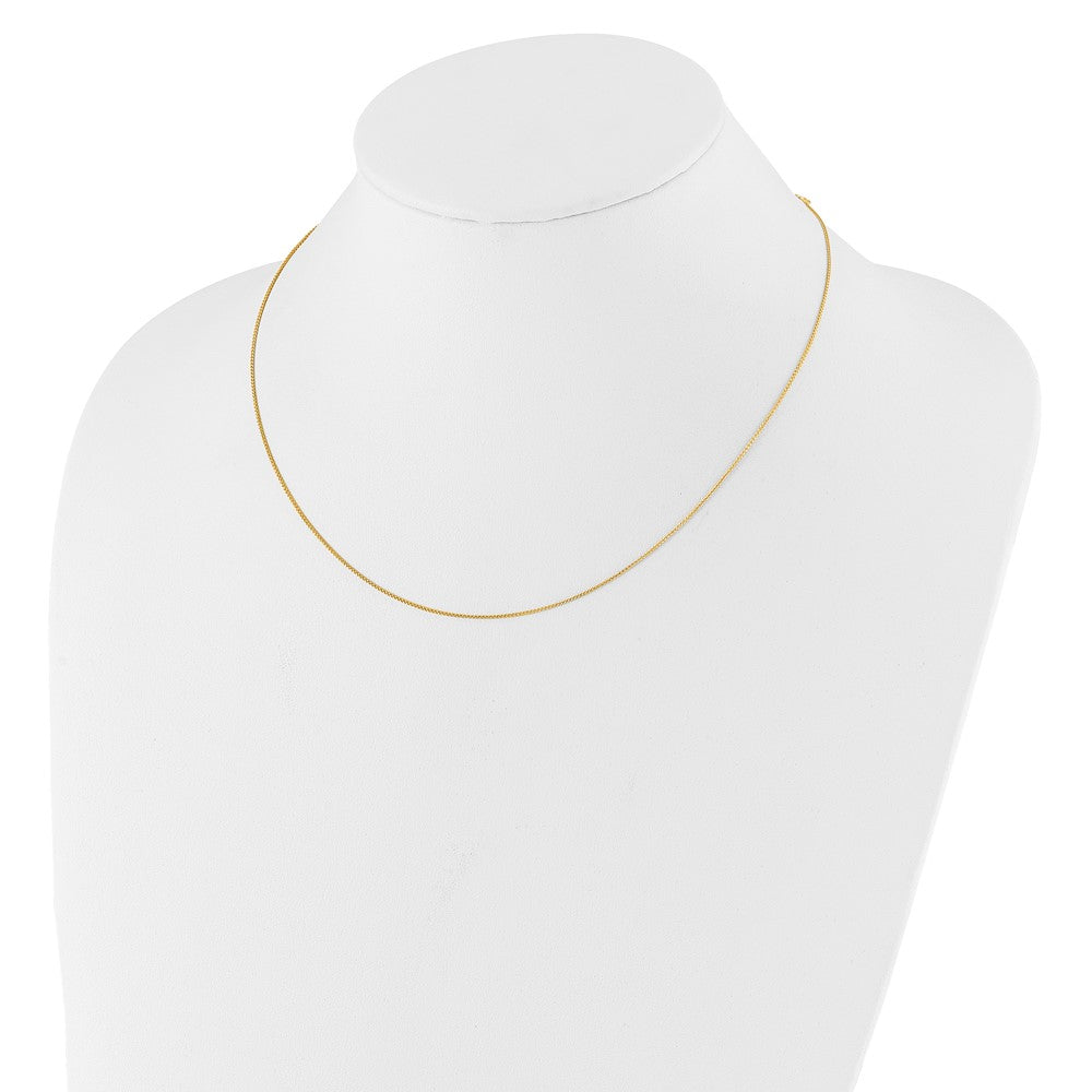 14K .85mm Spiga 1in+1in Adjustable Chain