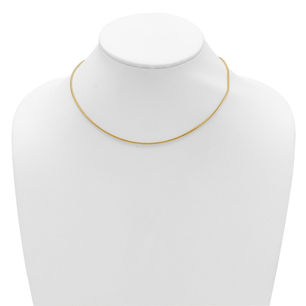 14K 1.5mm Franco 1in+1in Adjustable Chain