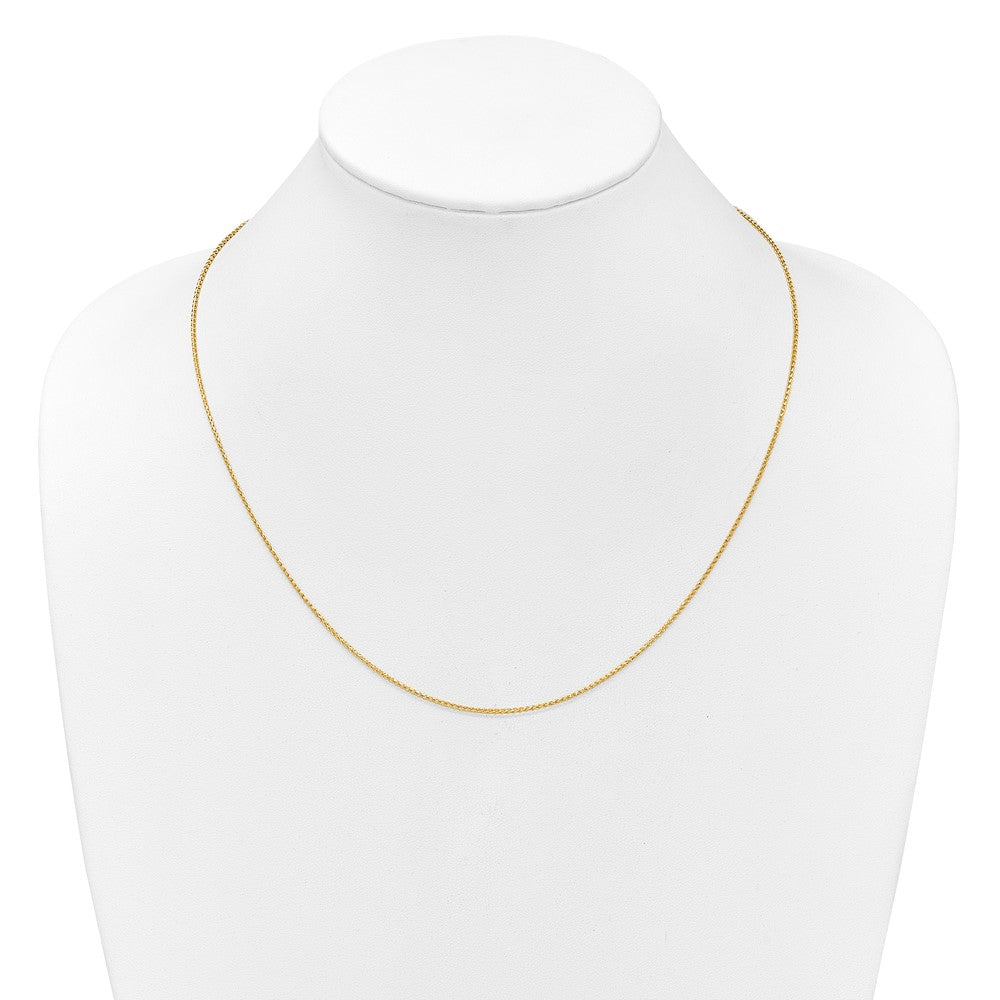 14K Adjustable 1.15mm Diamond-cut Open Franco Chain