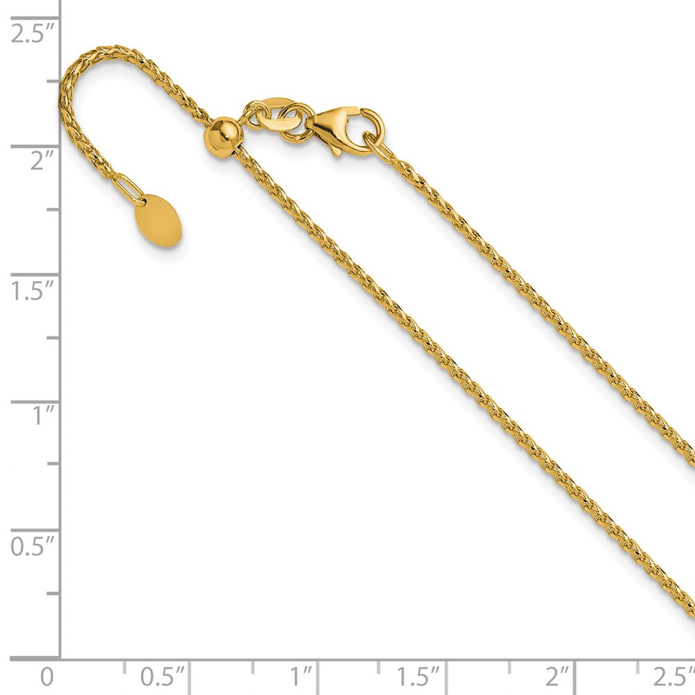 14K Adjustable 1.4mm Diamond-cut Open Franco Chain