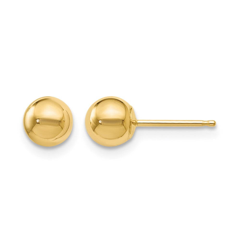 14K Polished 5mm Ball Post Earrings