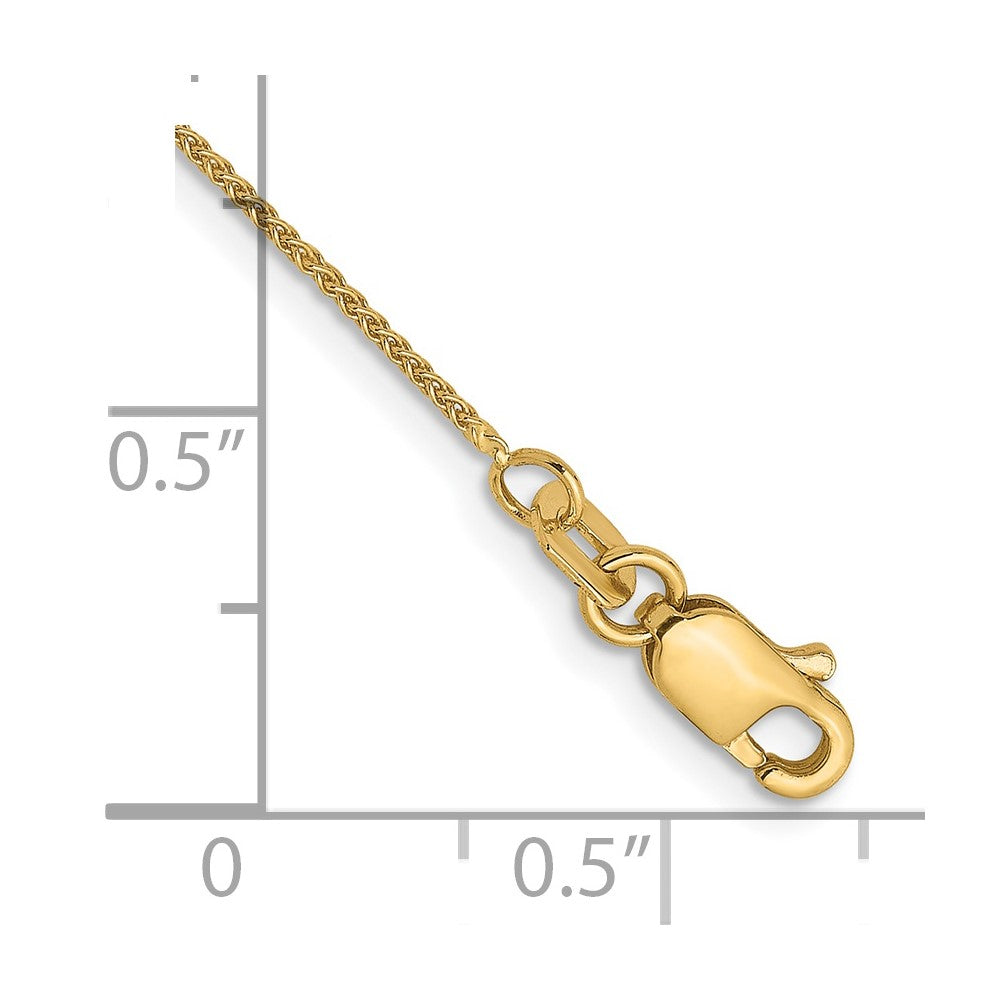 14K .85mm Spiga Chain Anklet