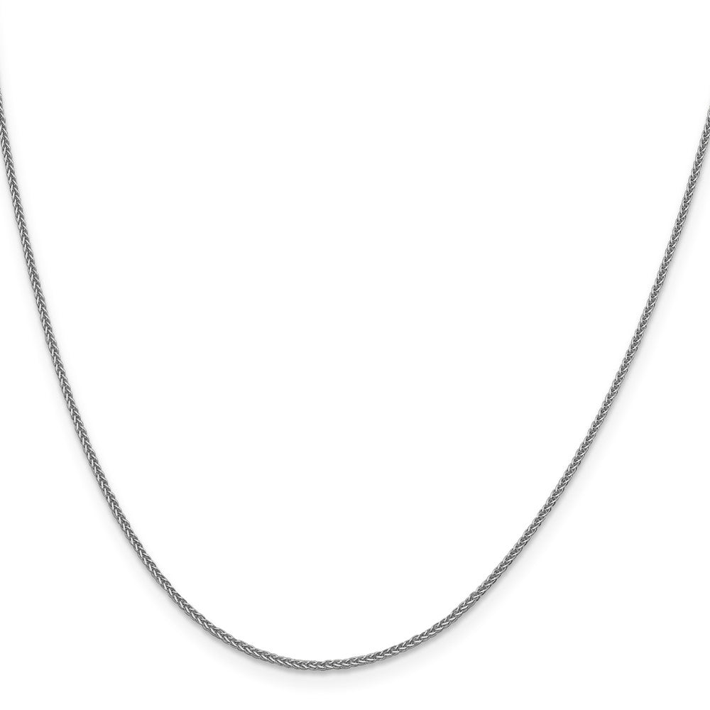 14K White Gold 1mm Diamond-cut Quadra Wheat Chain