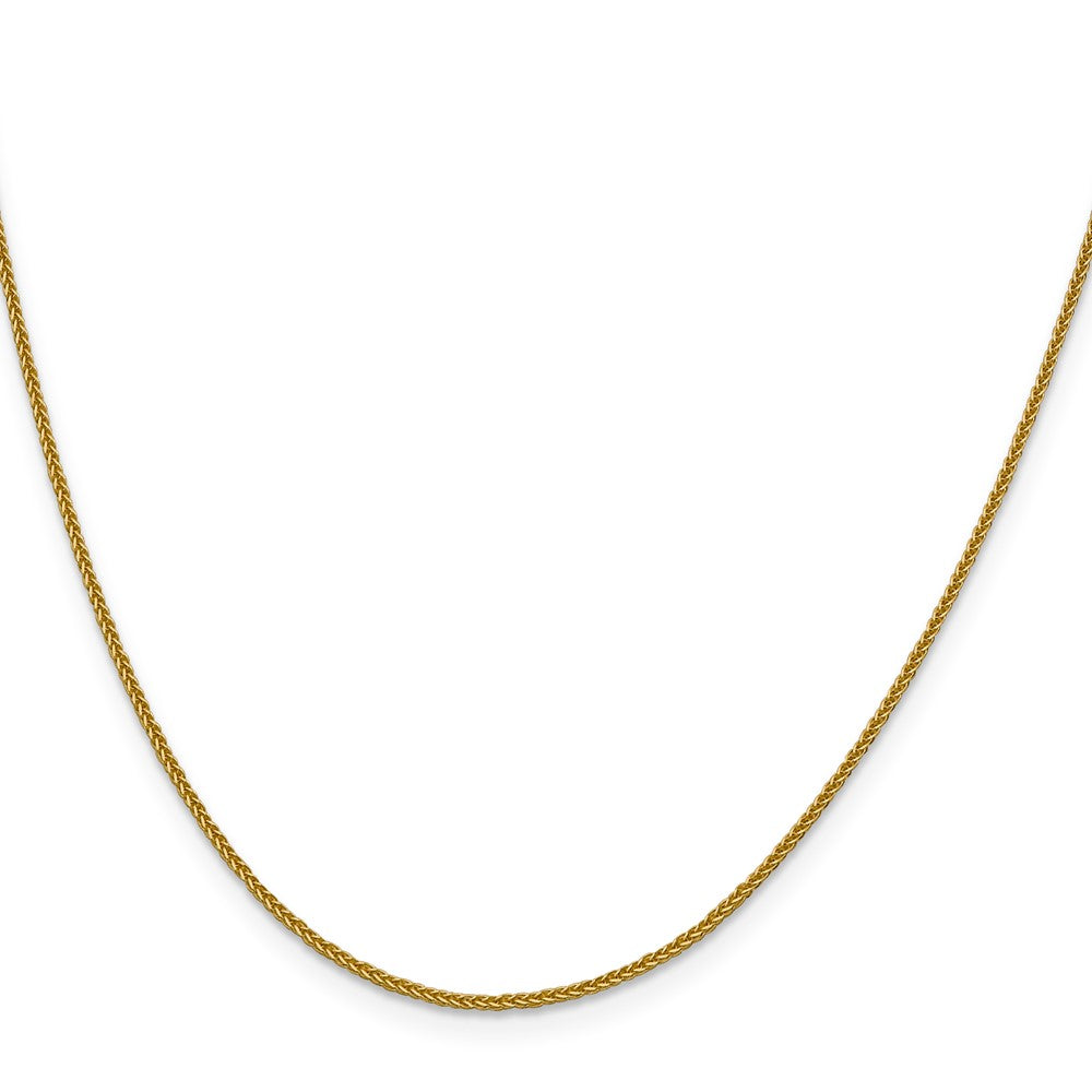14K 1mm Diamond-cut Quadra Wheat Chain